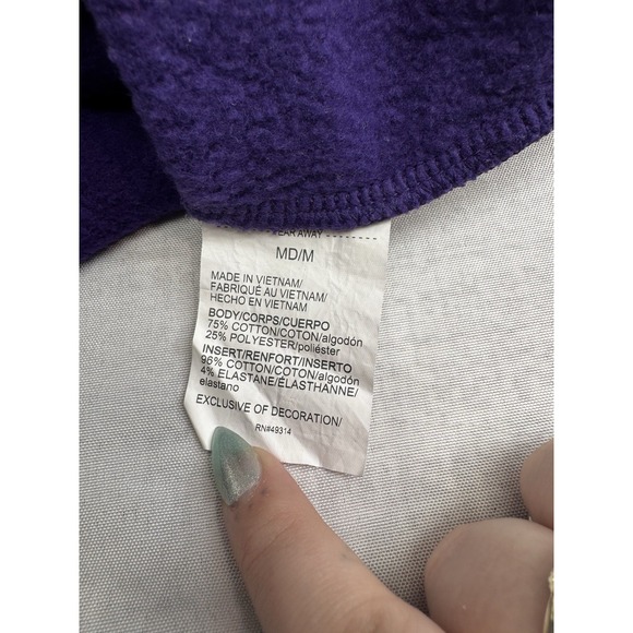 Northwestern Wildcats Hoodie purple Under Armour Jersey Fleece Sweatshirt Size M - Picture 6 of 13